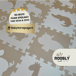 Roosly Speelmat & Speelkleed Baby 145×145 cm – Zacht, Veilig & Opvouwbaar – Beige