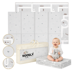 Roosly Speelmat & Speelkleed Baby 180×200 cm – Dubbelzijdig & Opvouwbaar – KING Gray