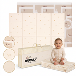 Roosly Speelmat & Speelkleed Baby 180×200 cm – Dubbelzijdig & Opvouwbaar – KING Beige