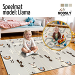 Roosly Speelmat & Speelkleed Baby 180×200 cm – Dubbelzijdig & Opvouwbaar – Llama
