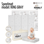 Roosly Speelmat & Speelkleed Baby 180×200 cm – Dubbelzijdig & Opvouwbaar – KING Gray