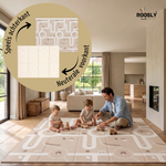 Roosly Speelmat & Speelkleed Baby 180×200 cm – Dubbelzijdig & Opvouwbaar – KING Beige