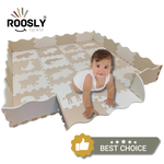 Roosly Speelmat & Speelkleed Baby 145×145 cm – Zacht, Veilig & Opvouwbaar – Beige