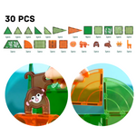 Roosly Magnetisch Speelgoed 30-delig – Magnetic Tiles Jungle – Montessori Bouwstenen