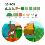 Roosly Magnetisch Speelgoed 20-delig – Magnetic Tiles Jungle – Montessori Bouwstenen