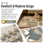 Roosly Speelmat & Speelkleed Baby 180×180 cm – Zacht, Veilig & Opvouwbaar – Pastel Beige & Groen
