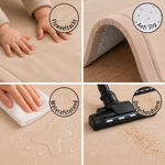 Roosly Fluwelen Speelmat & Speelkleed Baby 150×200 cm – Extra Dik Traagschuim, Antislip – Sand Beige