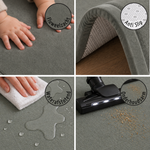 Roosly Fluwelen Speelmat & Speelkleed Baby 150×200 cm – Extra Dik Traagschuim, Antislip – Mist Grey