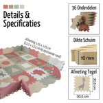 Roosly Speelmat & Speelkleed Baby 145×145 cm – Zacht, Veilig & Opvouwbaar – Pastel