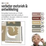 Roosly Speelmat & Speelkleed Baby 180×180 cm – Zacht, Veilig & Opvouwbaar – Pastel Beige & Groen