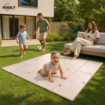 Roosly Speelmat & Speelkleed Baby 180×200 cm – Dubbelzijdig & Opvouwbaar – KING Beige