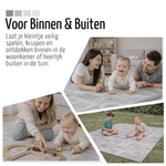 Roosly Speelmat & Speelkleed Baby 180×200 cm – Dubbelzijdig & Opvouwbaar – KING Gray