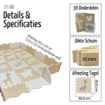Roosly Speelmat & Speelkleed Baby 145×145 cm – Zacht, Veilig & Opvouwbaar – Beige