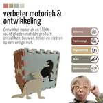 Roosly Speelmat & Speelkleed Baby 145×145 cm – Zacht, Veilig & Opvouwbaar – Dino Pastel