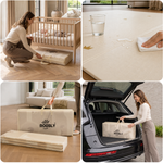Roosly Speelmat & Speelkleed Baby 180×200 cm – Dubbelzijdig & Opvouwbaar – KING Beige