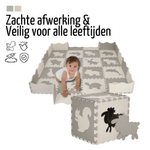 Roosly Speelmat & Speelkleed Baby 145×145 cm – Zacht, Veilig & Opvouwbaar – Grijs