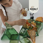 Roosly Magnetisch Speelgoed 30-delig – Magnetic Tiles Jungle – Montessori Bouwstenen