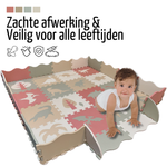 Roosly Speelmat & Speelkleed Baby 145×145 cm – Zacht, Veilig & Opvouwbaar – Dino Pastel