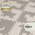 Roosly Speelmat & Speelkleed Baby 145×145 cm – Zacht, Veilig & Opvouwbaar – Grijs